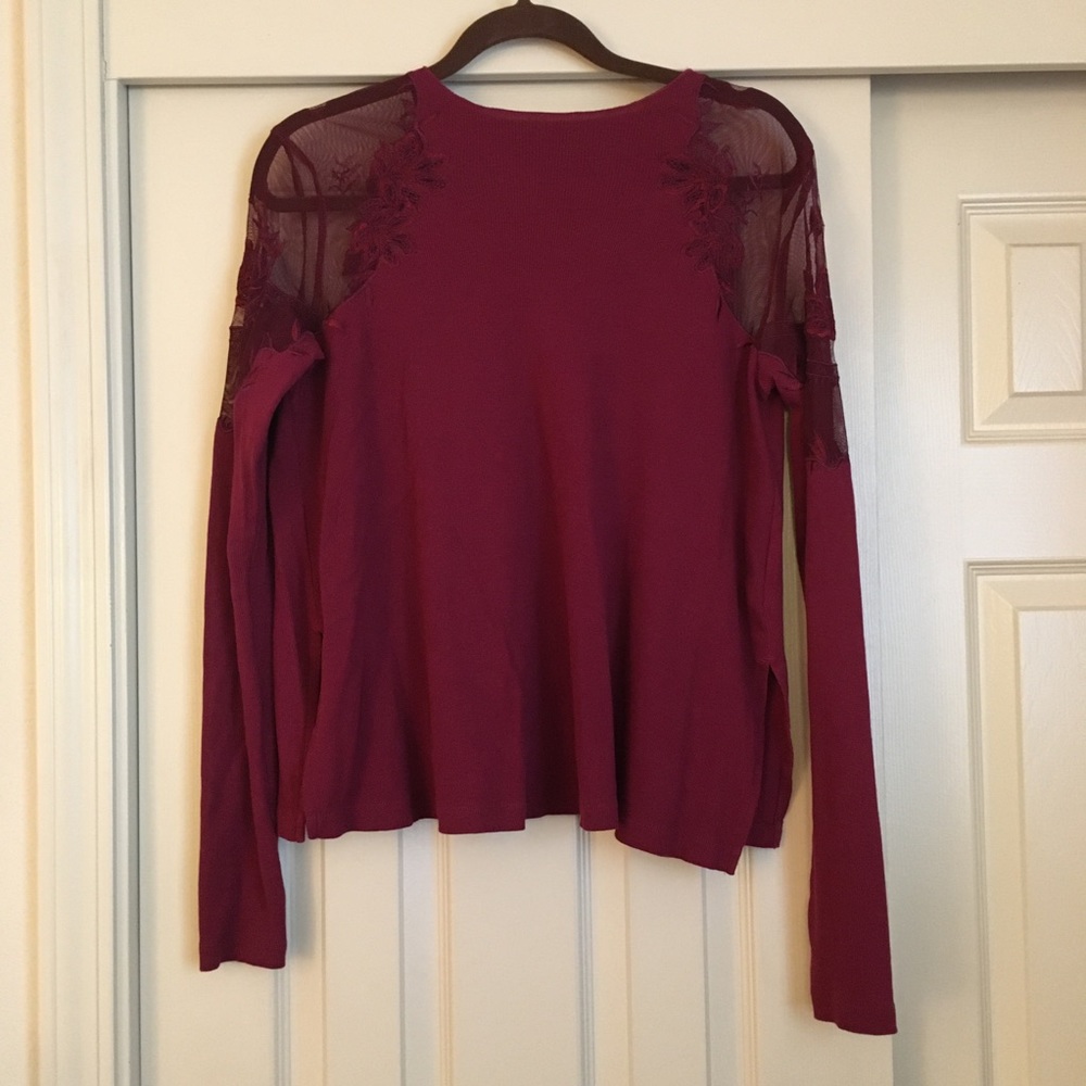 Free People Burgundy Top Size XS